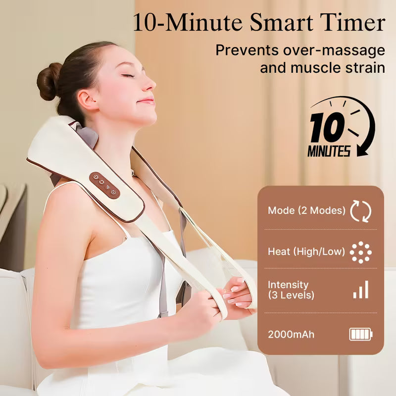 Shiatsu Neck & Back Massager – Heated Comfort – Image 3