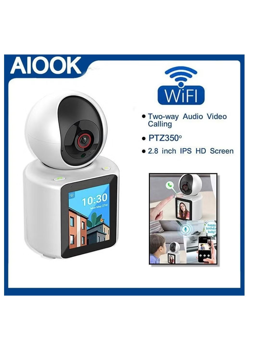 Two way video WiFi camera 1080p Video Calling WiFi HD Camera One-Click Video Calling – Image 3