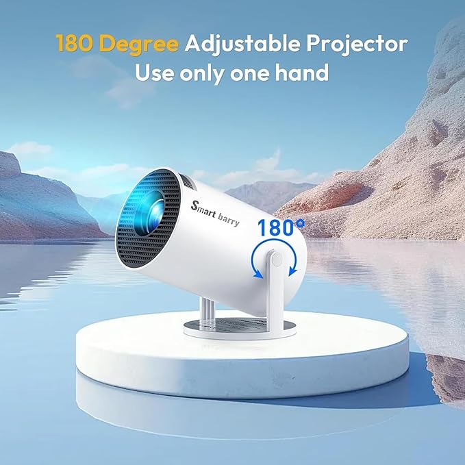 Portable 4K Projector – WiFi, Bluetooth & Android OS with 8000+ Apps – Image 2