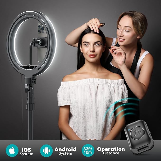 Selfie Ring Light with Tripod Stand – 72'' & Phone Holder – Image 2