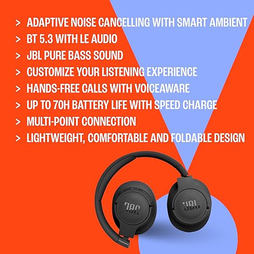 JBL TUNE 770NC – Adaptive Noise Cancelling with Smart Ambient Wireless – Image 4