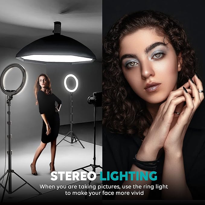 Selfie Ring Light with Tripod Stand – 72'' & Phone Holder – Image 3
