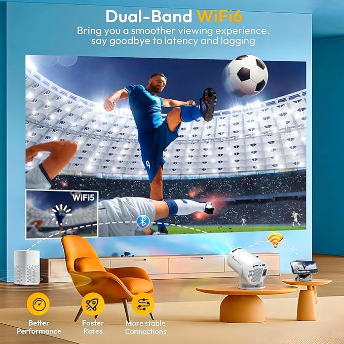 Portable 4K Projector – WiFi, Bluetooth & Android OS with 8000+ Apps – Image 5
