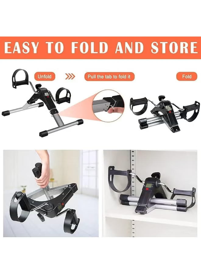 Mini Pedal Exerciser Portable – Adjustable Resistance & Digital Display – Image 4