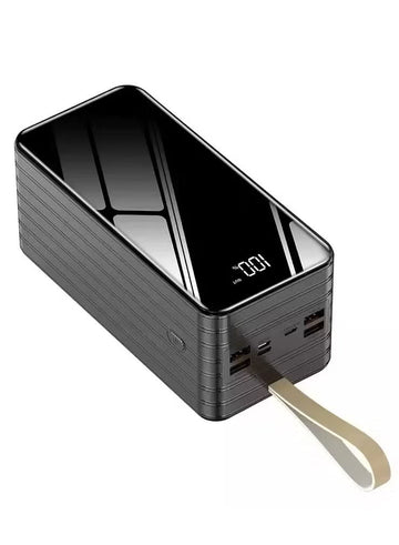 80000mAh – 120000mAh Power Bank with LED Display – Built-in Cable & QUAD USB Ports