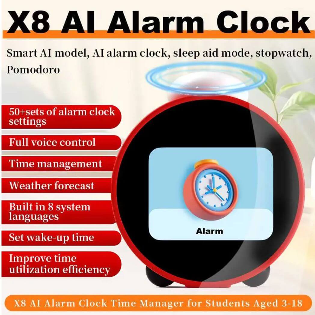 AI Smart Alarm Clock Speaker – AI Assitant – Stop Watch – Sleep Aid – AI Stories – Image 4