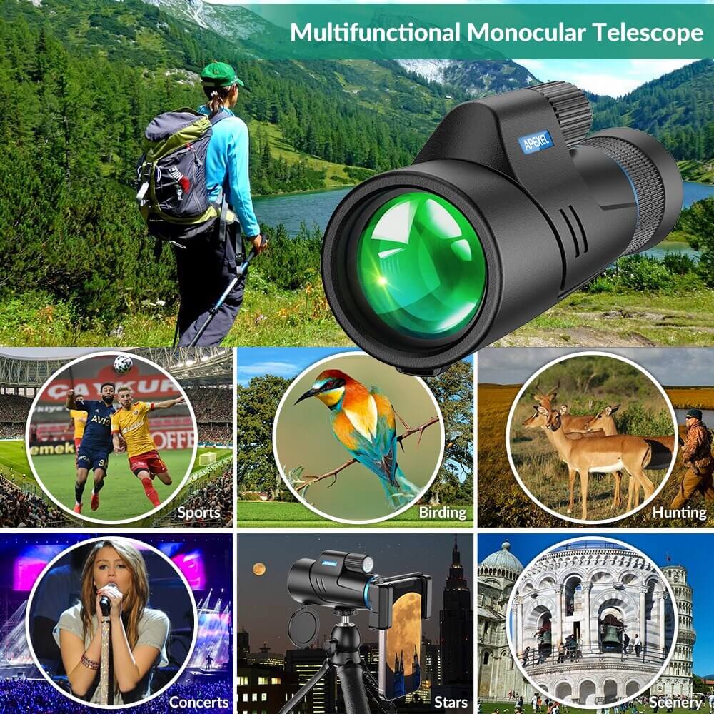 APEXEL 10X-20X50 Zoom Monocular Telescope For Mobile – Image 3