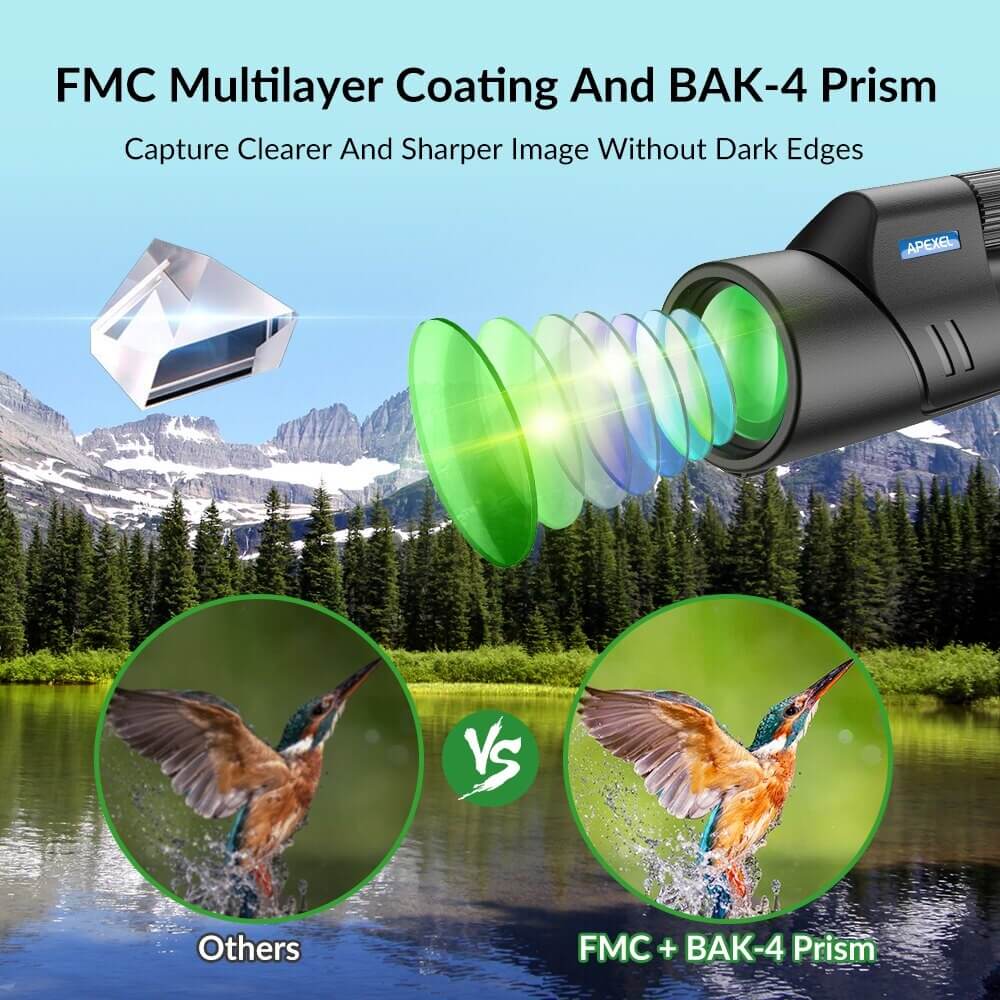 APEXEL 10X-20X50 Zoom Monocular Telescope For Mobile – Image 2