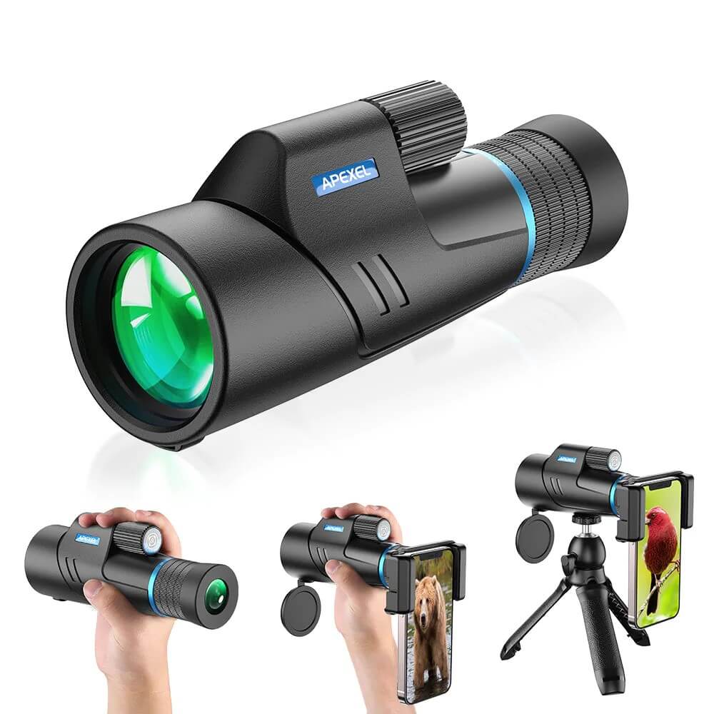 APEXEL 10X-20X50 Zoom Monocular Telescope For Mobile