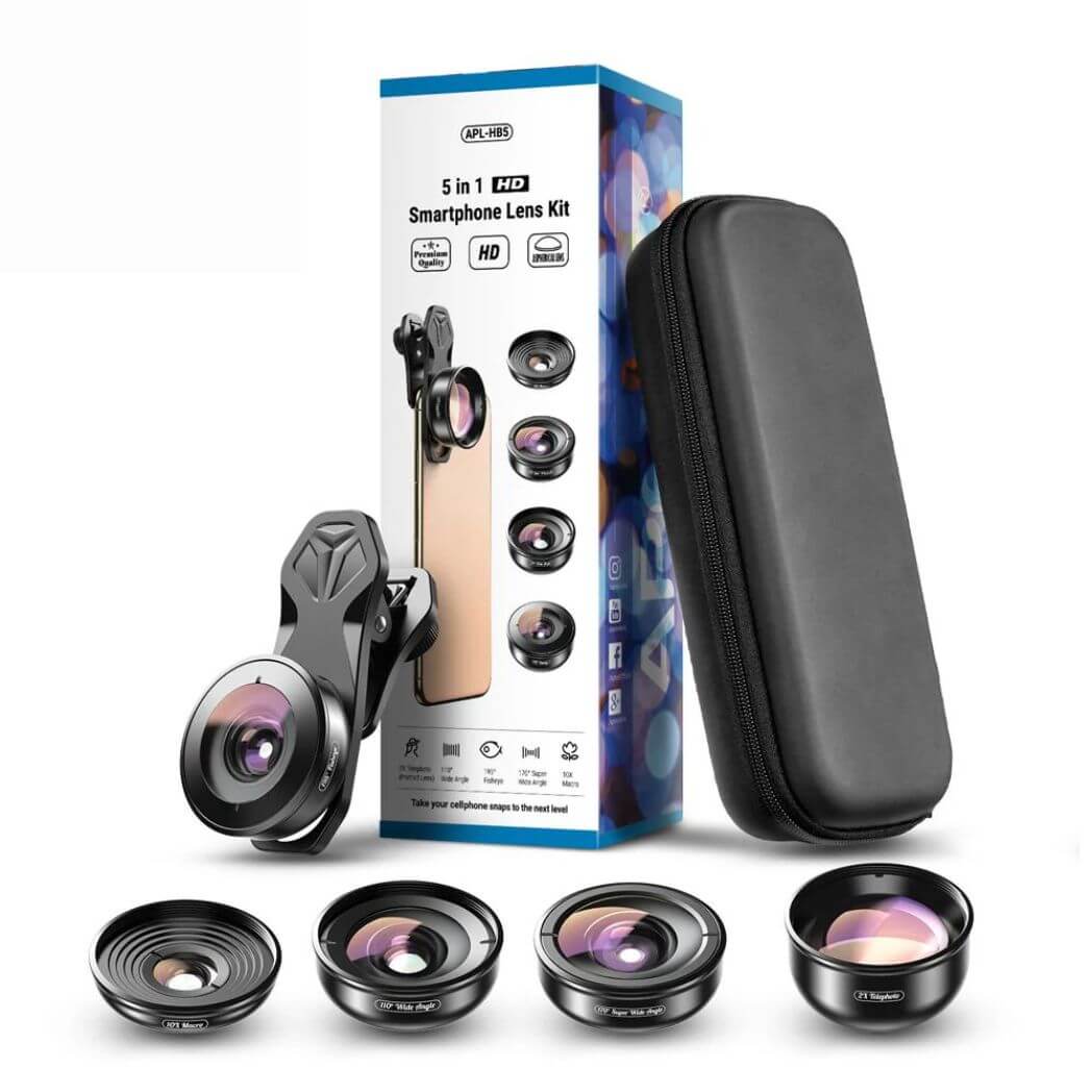 APEXEL APL-HB5 4K HD Professional 5-in-1 Lens Kit – Image 8
