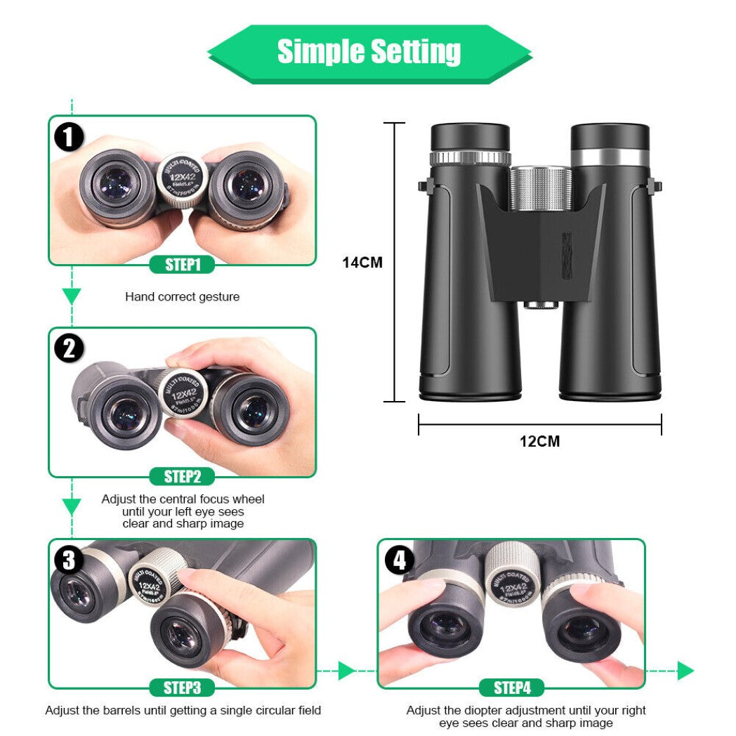 APEXEL APL-RB12X42 12×42 High Binoculars Roof Telescope – Image 6