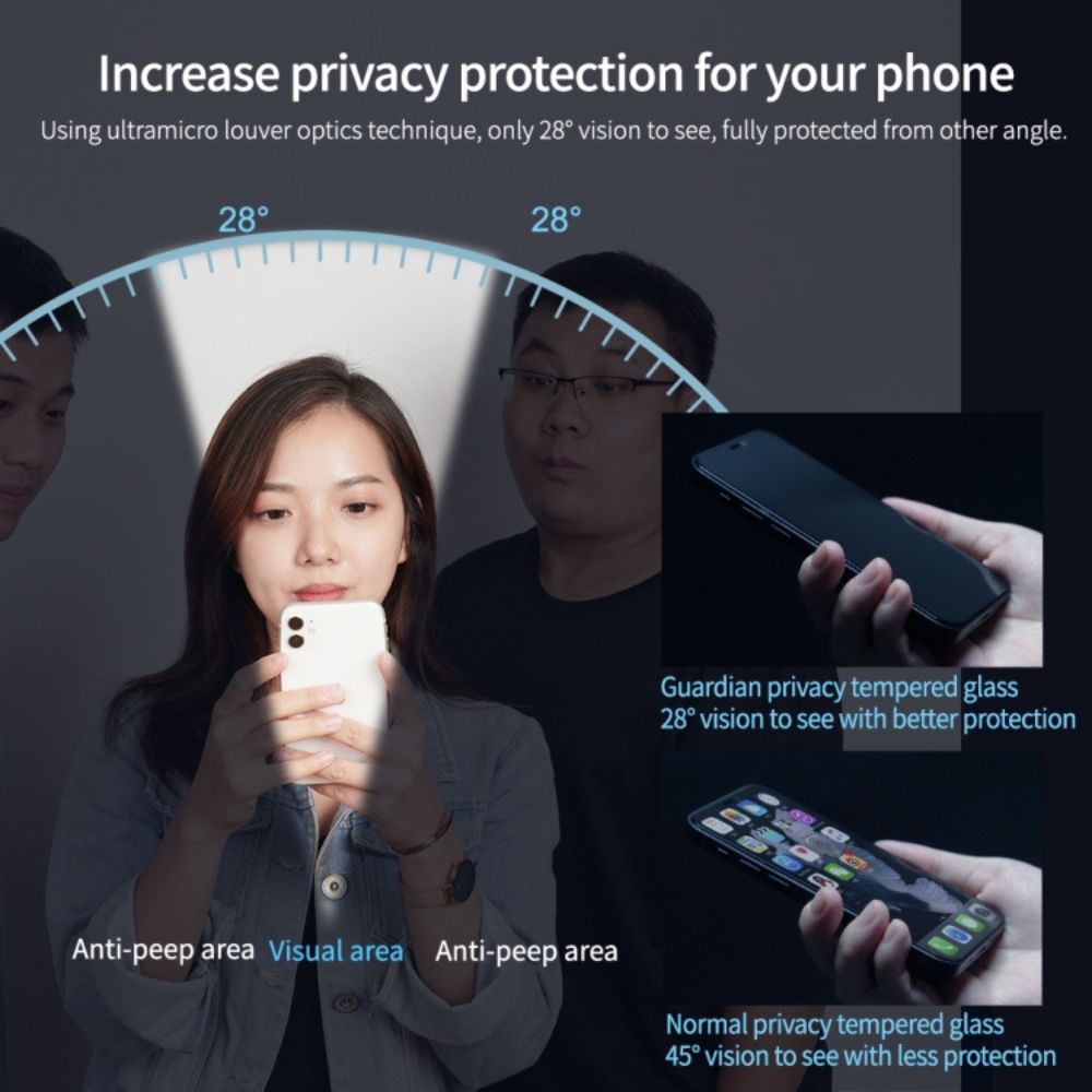 AS2 HD Anti-Spy Privacy Glass Protector for iPhone 14 Pro Max 6.7′′ – Image 4