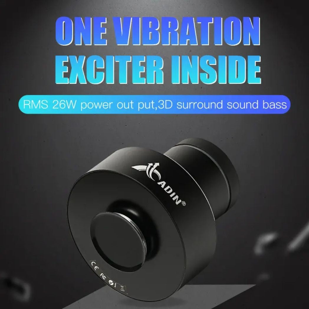 Adin 26W Vibrating Speaker Wireless Subwoofer Bluetooth Stereo Bass – Image 3