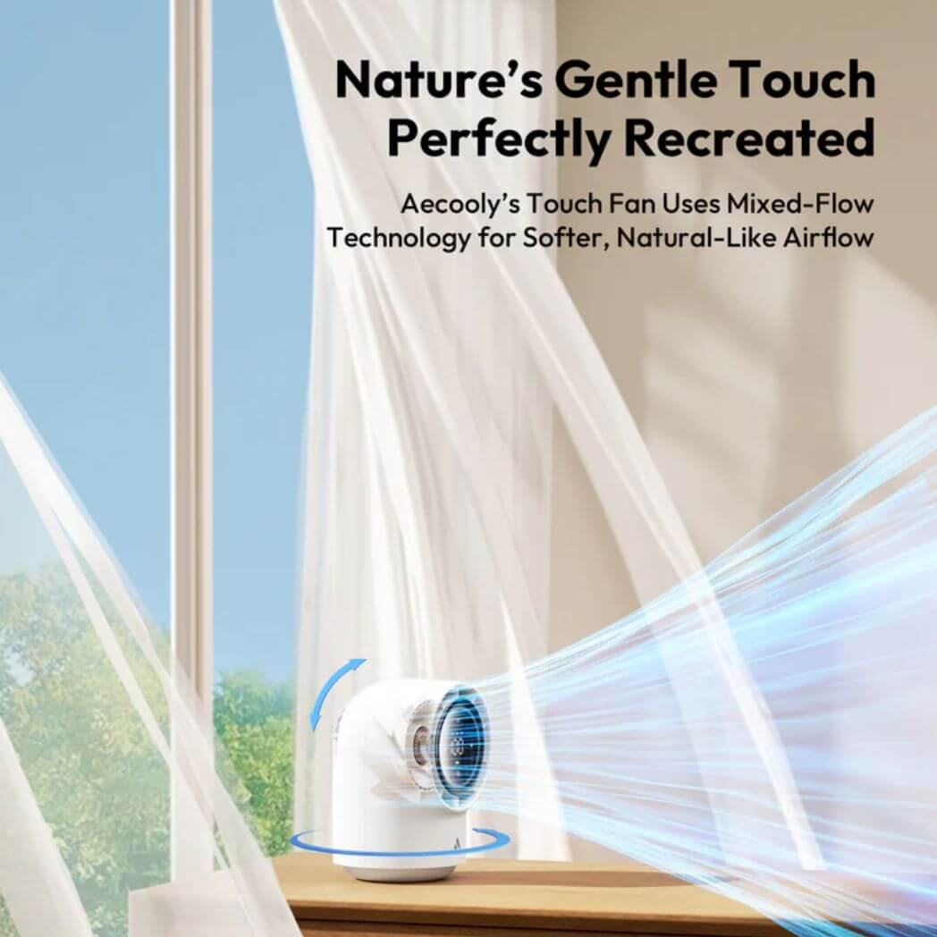 Aecooly High-Speed Table Fan CHIC – 100-Speed Quiet Rechargeable Table Fan – Image 4