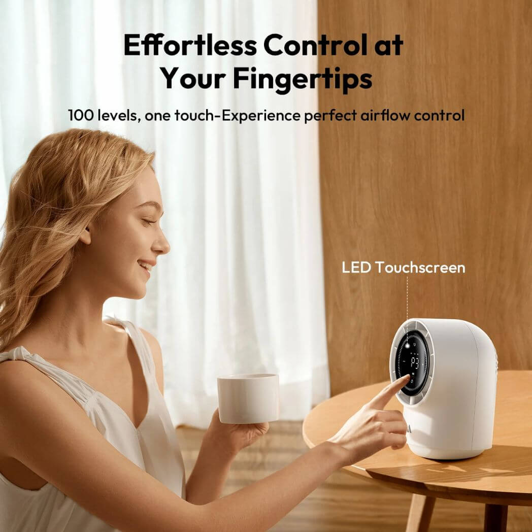 Aecooly High-Speed Table Fan CHIC – 100-Speed Quiet Rechargeable Table Fan – Image 2