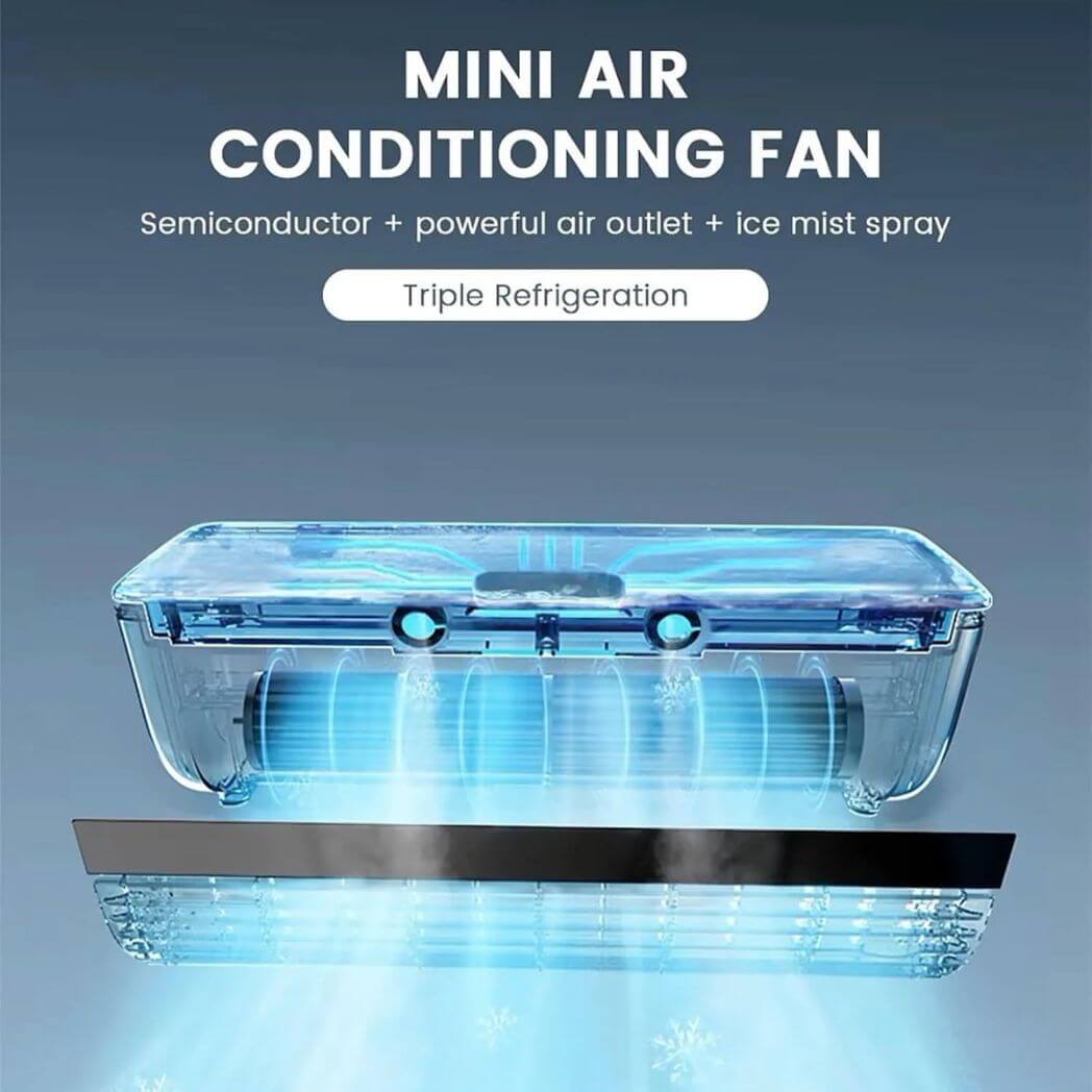 Air Cooling Mist Fan – Rechargeable – E686 – Image 6