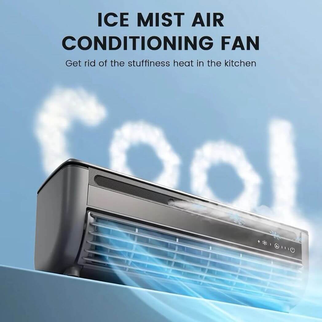 Air Cooling Mist Fan – Rechargeable – E686 – Image 5