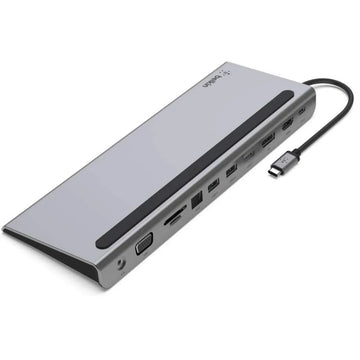 Belkin 11 In 1 USB C Hub with 4K Display Connectivity & 100W Power Delivery Gray