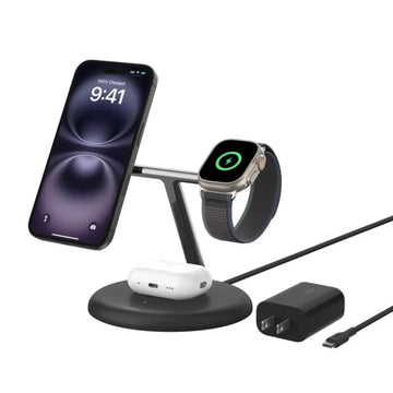 Belkin BoostCharge 3-in-1 Qi2 Wireless Charging Station For iPhone Apple Watch & AirPods