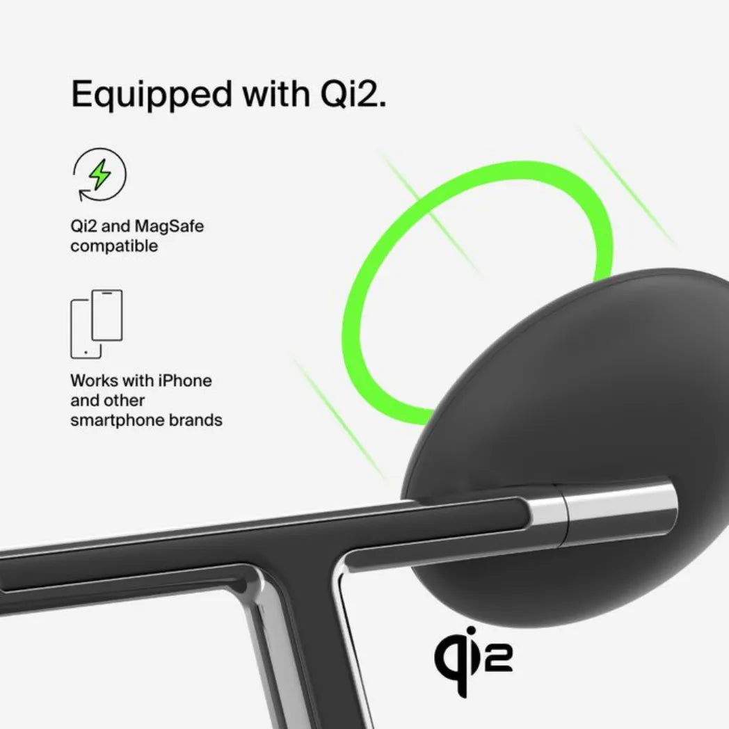 Belkin BoostCharge 3-in-1 Qi2 Wireless Charging Station For iPhone Apple Watch & AirPods – Image 8