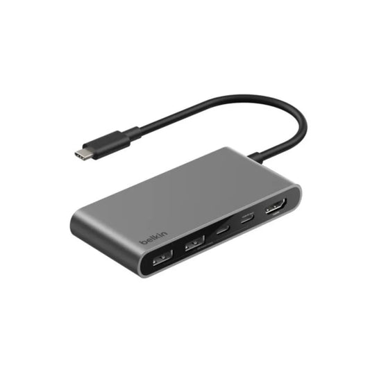 Belkin USB C 5 Port Hub with 4K 60Hz HDMI & 100W Power Delivery Black