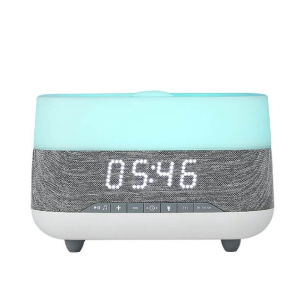 Bluetooth Clock Aromatherapy Humidifier Speaker – 7 Color Ambient Light