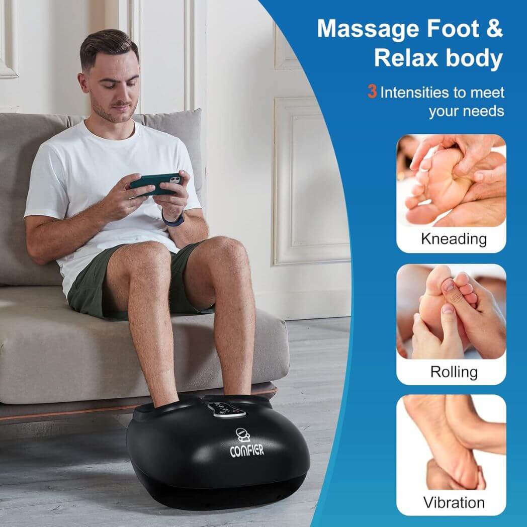 COMFIER Foot Massager with Shiatsu, Vibration & Heat – Image 3