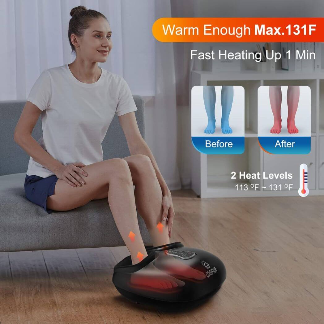 COMFIER Foot Massager with Shiatsu, Vibration & Heat – Image 2