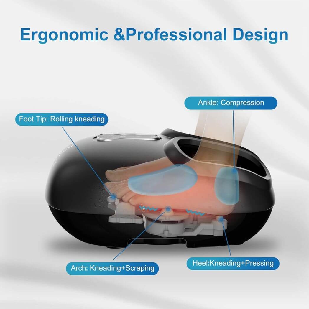 COMFIER Foot Massager with Shiatsu, Vibration & Heat – Image 4