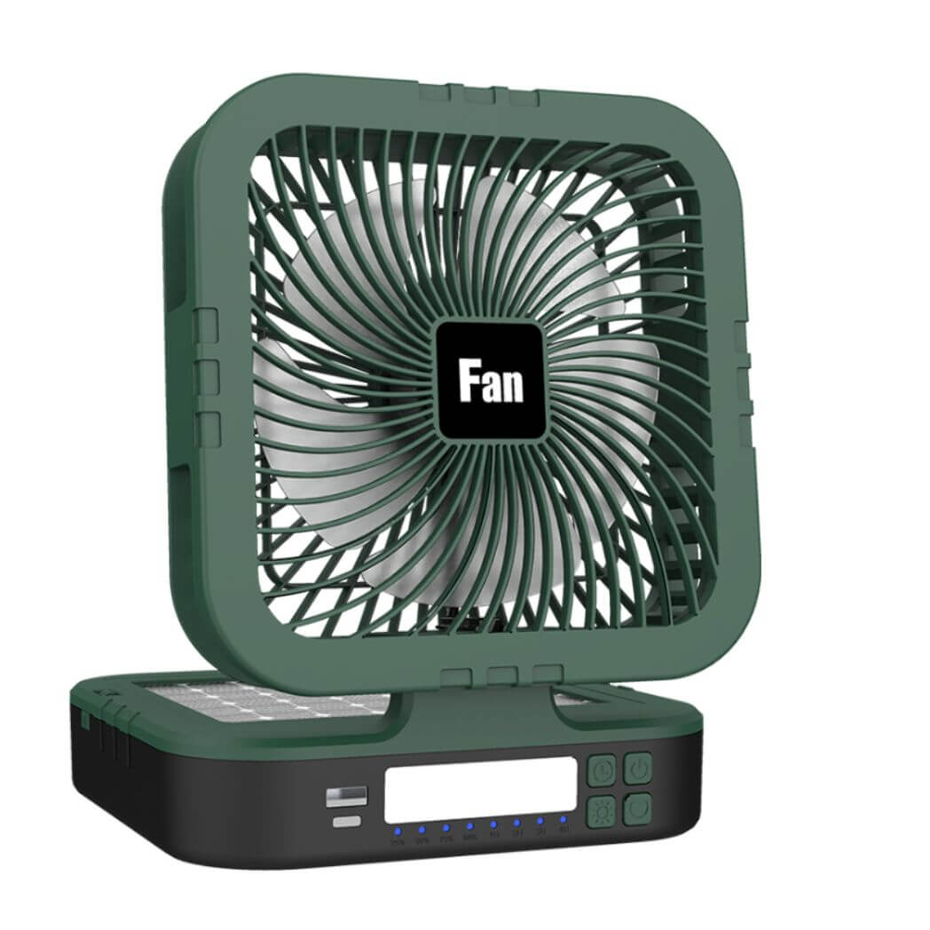 Camping Fan F915 – Portable Solar Rechargeable Camping Fan