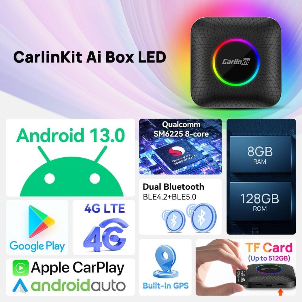 Carlinkit Android 13 Ai Box 4G LED Version 8+128GB – Image 2