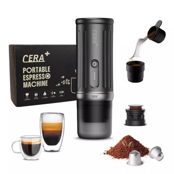 Cera+ Portable Mini Espresso Machine – Rechargeable Car Coffee Maker