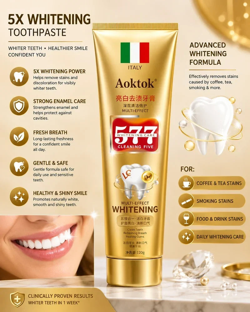 Aoktok Dual Effect Whitening Toothpaste – Fresh & Bright Smile – Image 2