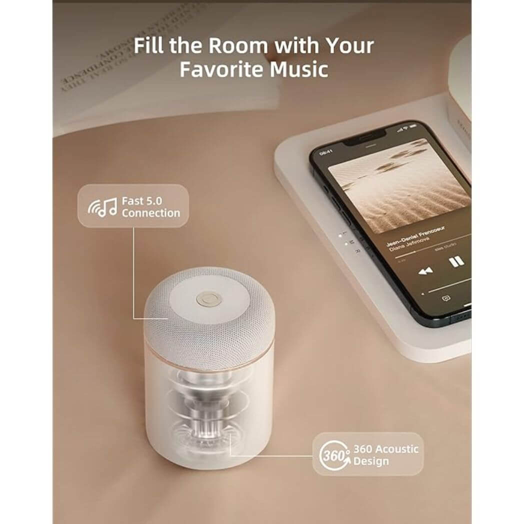 EZVALO 3-in-1 Charger Station with LED Night Light & Portable Bluetooth Speaker – Image 5