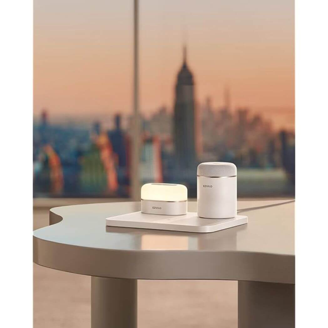 EZVALO 3-in-1 Charger Station with LED Night Light & Portable Bluetooth Speaker – Image 2