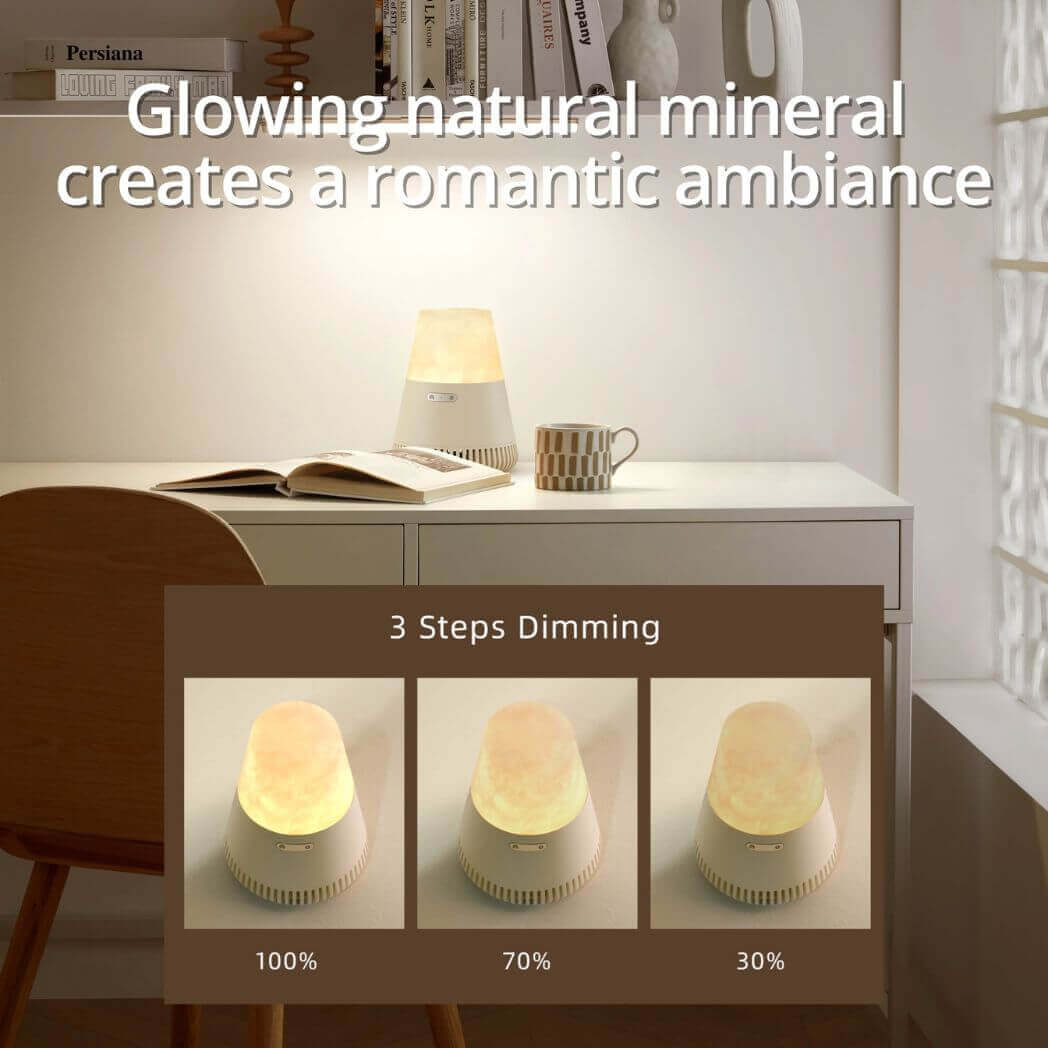 EZVALO 3in1 Natural Stone Aroma Bluetooth Speaker – Night Light – Image 4
