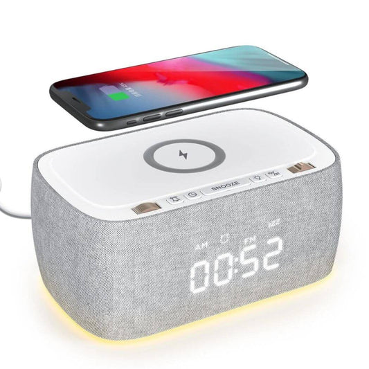 EZVALO EzChrono Air 6-in-1 Alarm Clock – Wireless Charger & Night Light