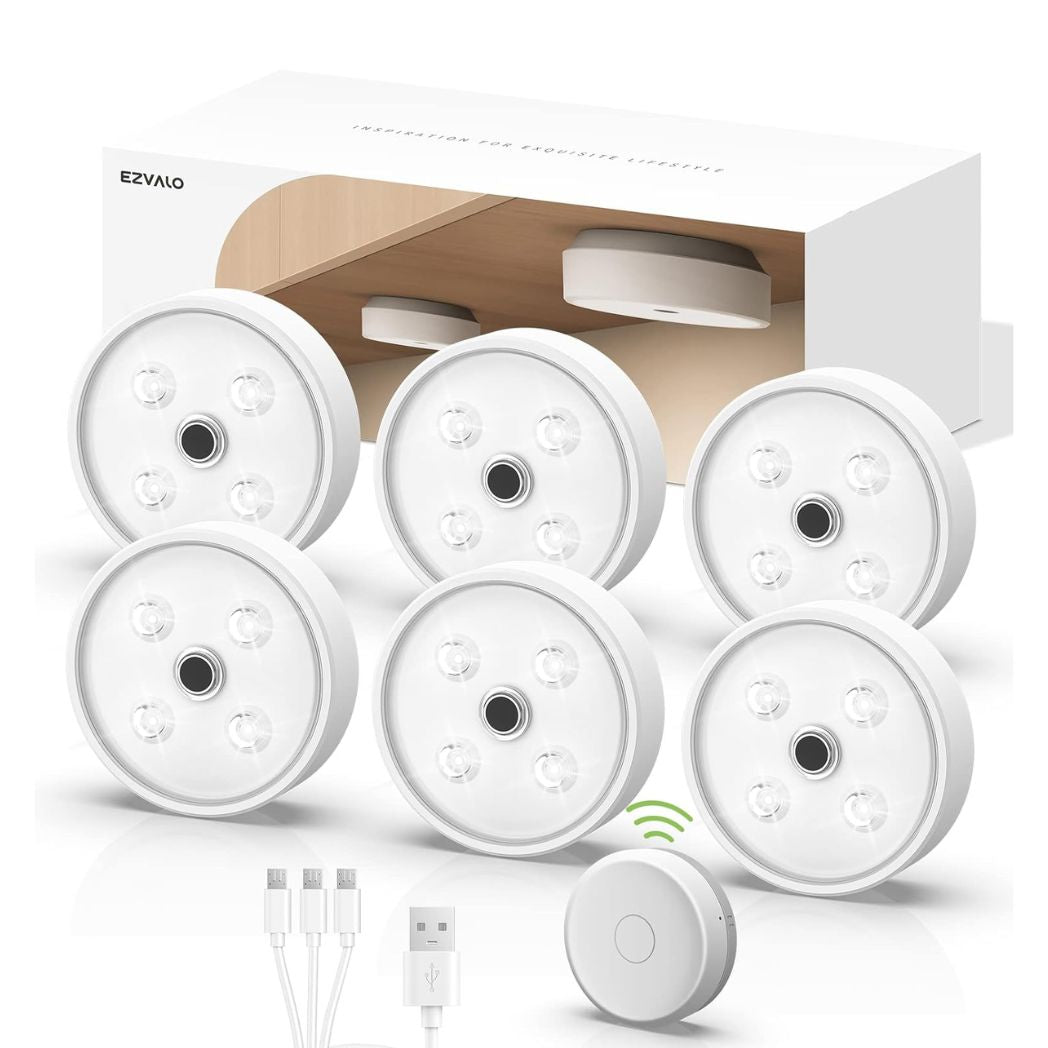 EZVALO EzLumiPuck Pro Group Control Under Cabinet Lights – Remote