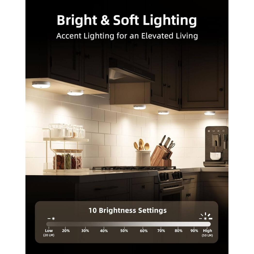 EZVALO LED Motion Sensor Puck Light (6 Packs) – Image 9