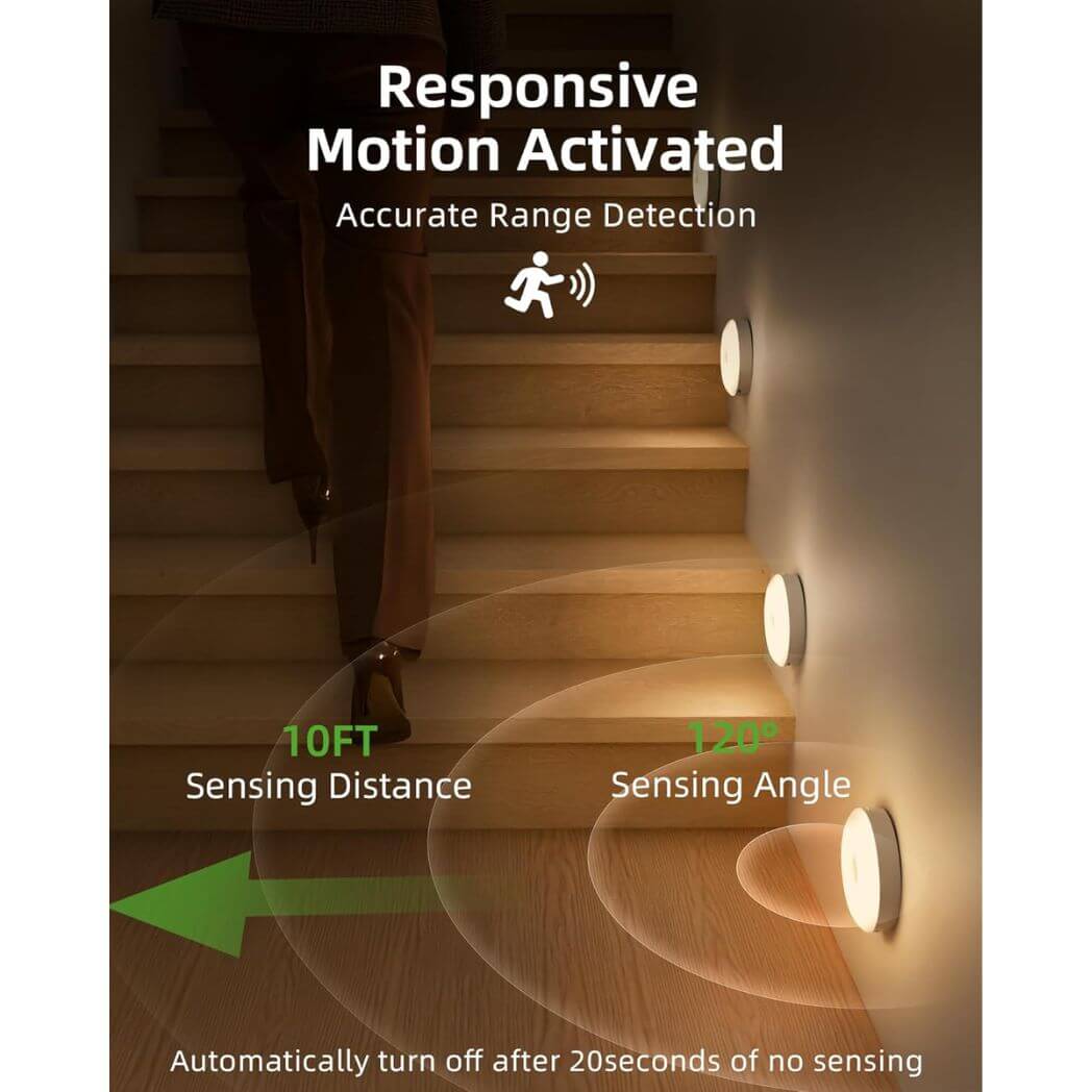 EZVALO LED Motion Sensor Puck Light (6 Packs) – Image 6