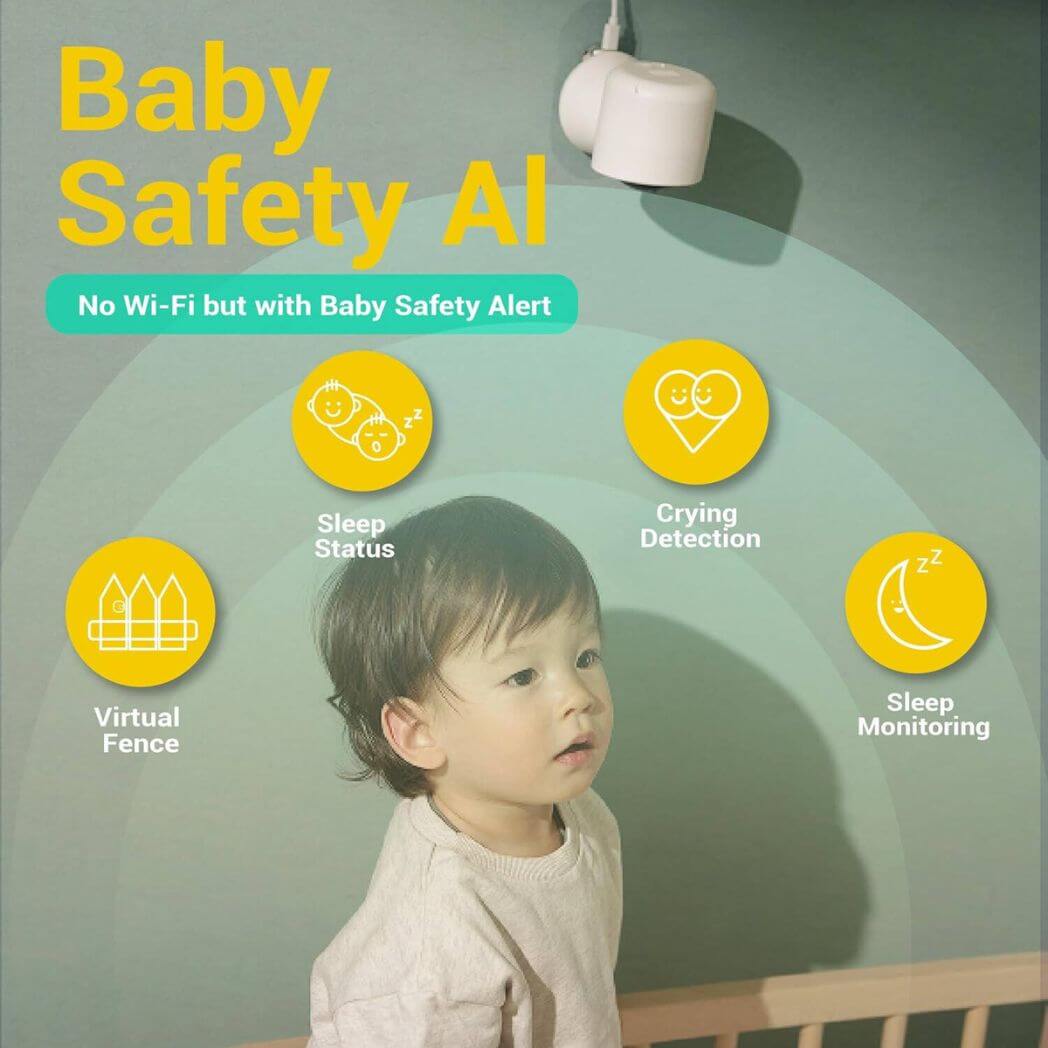 Ellie Baby Monitor 5 IPS Screen 1080p HD No WiFi Camera 6000mA SC-AI04 – Image 3