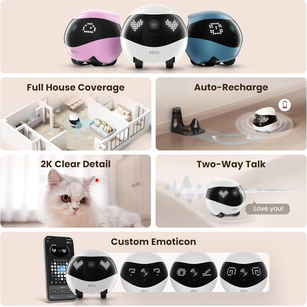 Enabot EBO Air 2 FamilyBot – Indoor Security Camera Robot (2K Pet Camera) – Image 3