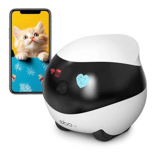 Enabot EBO SE FamilyBot – Smart Pet Robotic Camera with Wheels (1080p Indoor Security)