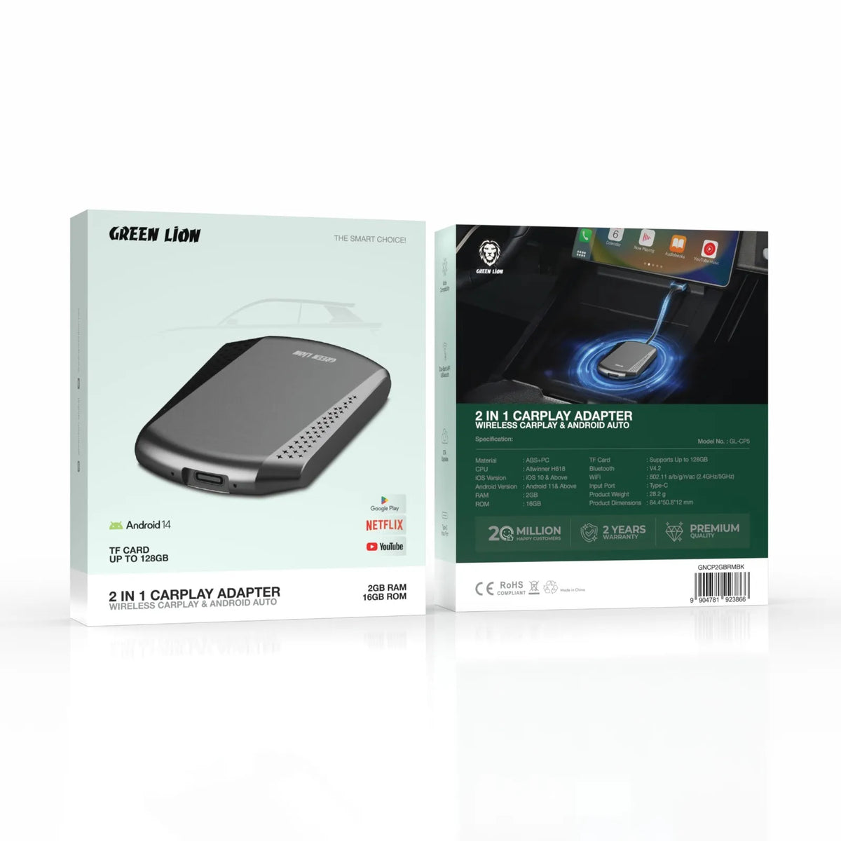 Green Lion 2-in-1 CarPlay Adapter 2GB RAM 16GB ROM – Image 2