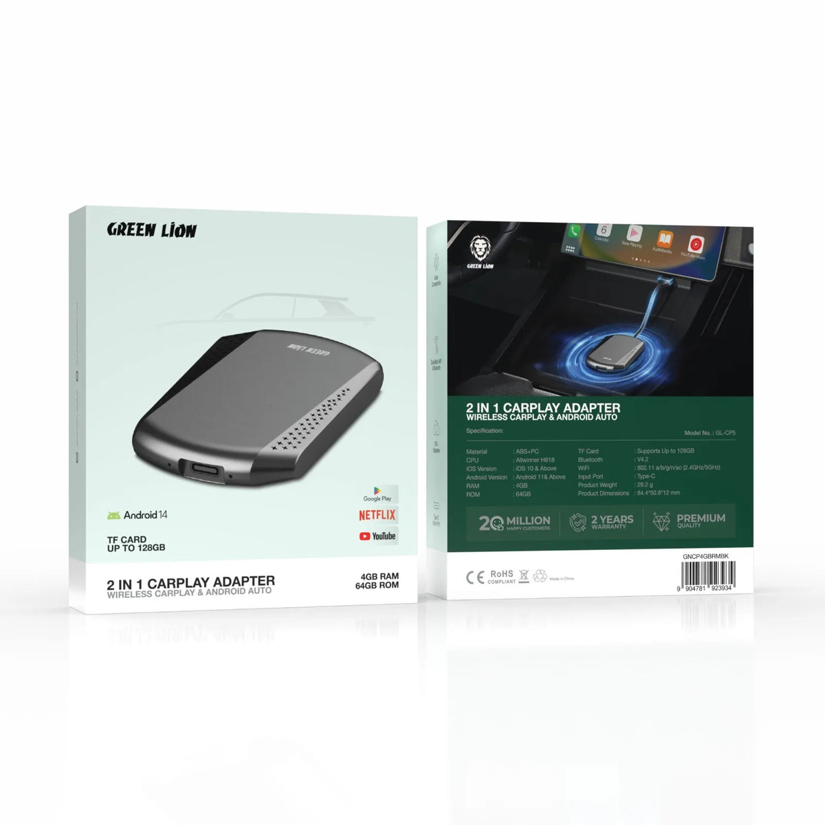 Green Lion 2-in-1 CarPlay Adapter 4GB RAM 64GB ROM – Image 2