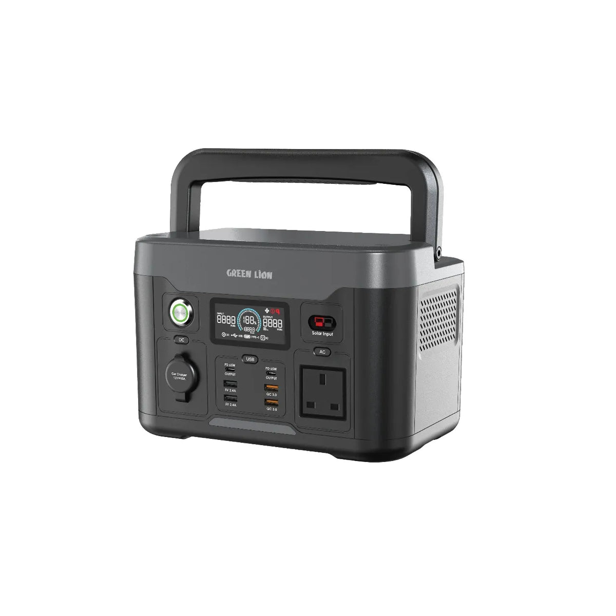Green Lion PGX600 Power Station – 307.2Wh 96000mAh 600W (LiFePO4)-Black