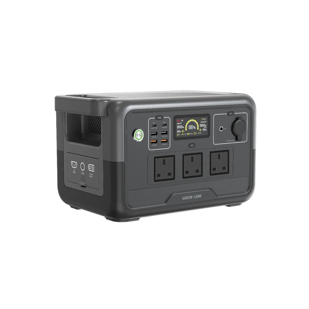 Green Lion PGX1200 Power Station – 1152Wh 360000mAh 1200W (LiFePO4) – Black