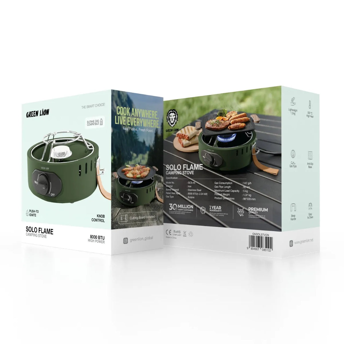Green Lion Solo Flame Camping Stove – Image 2