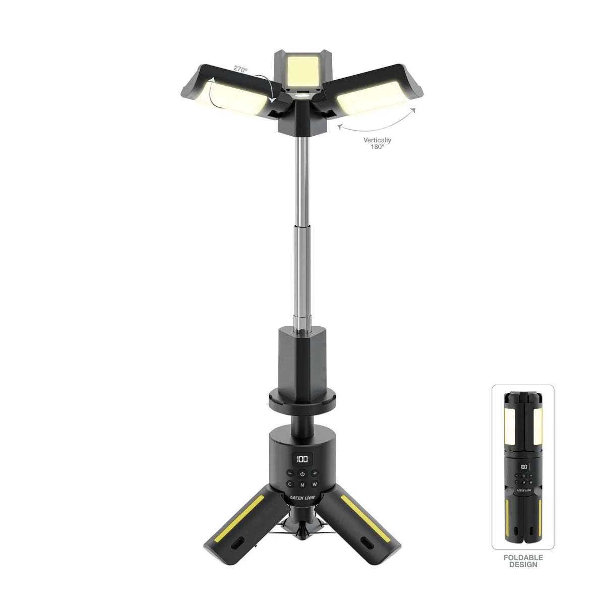 Green Lion Trio Beam Tripod Camping Light