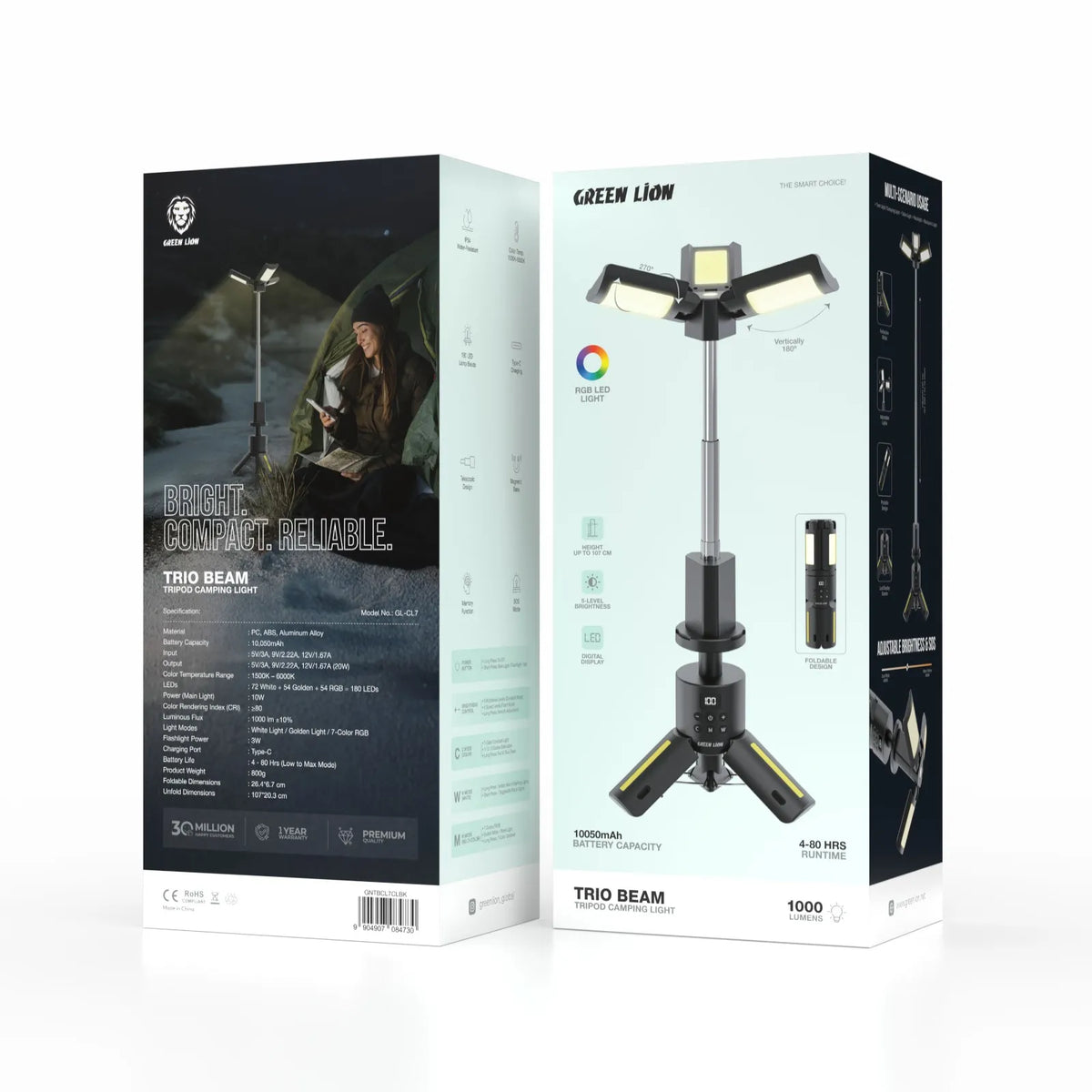 Green Lion Trio Beam Tripod Camping Light – Image 2